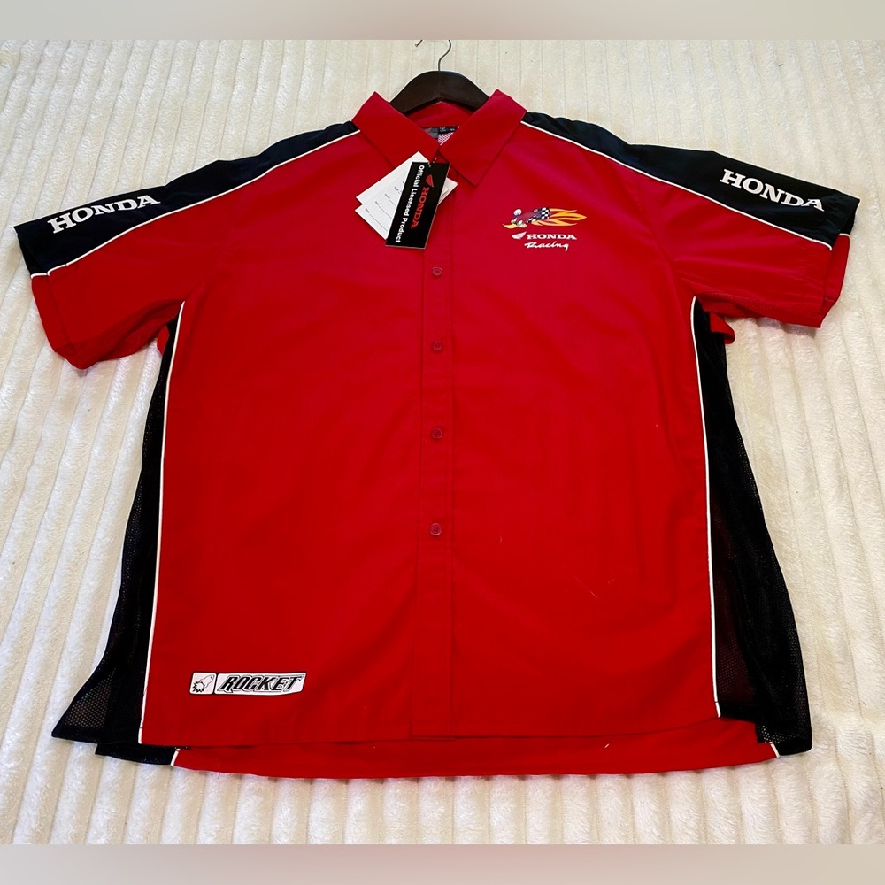 Joe Rocket Honda Motorcycle Racing Staff Button Up Shirt XL NWT
